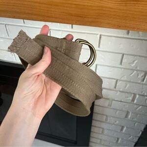 *2/$15* - Tan Canvas Belt with Brass Buckle
